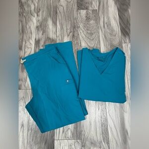 Figs teal scrub set for women